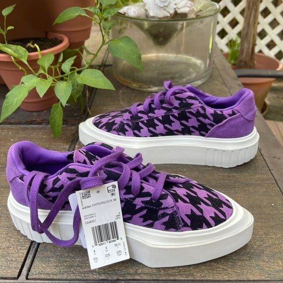 NWT Adidas Hypersleek Houndstooth Platform Sneaker - Picture 7 of 10